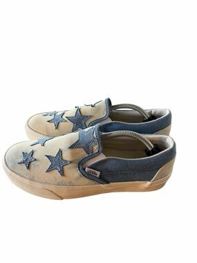 Vans NEW Unisex Starry Night Denim Classic Slip On Shoe Size 8.5 or 7 #260125